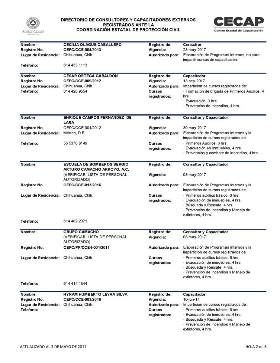 Consultores y Capacitadores Portal Gubernamental del Estado de Chihuahua