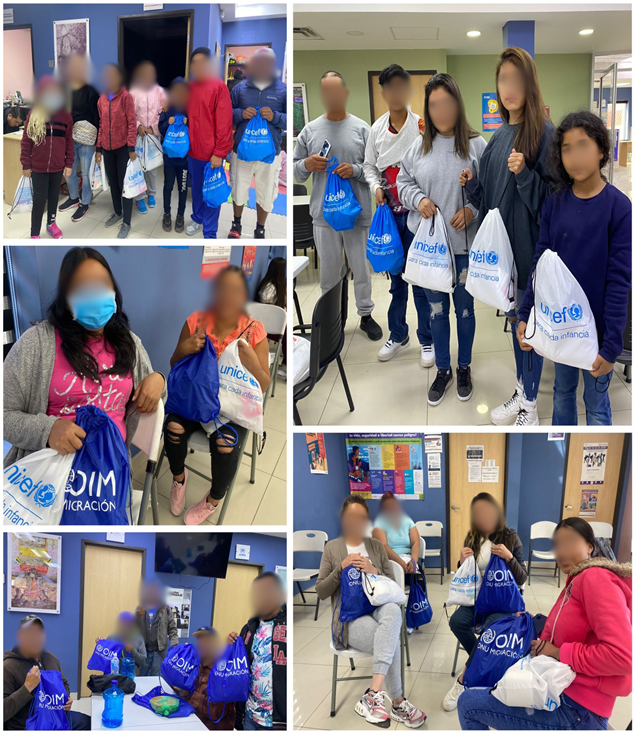 C0102. Dispersión de kits de higiene donados por el Fondo de Naciones Unidas para la Infancia (UNICEF) y Kits de hidratación de OIM