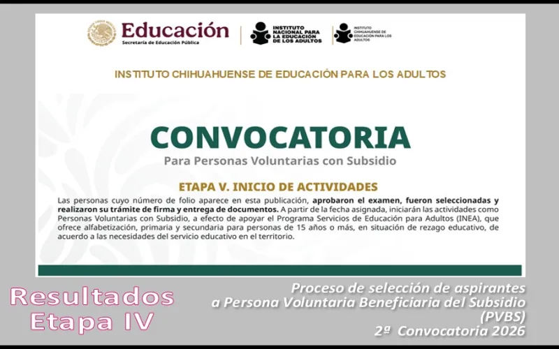 Resultados Etapa 5 2a Convocatoria PVS 2026